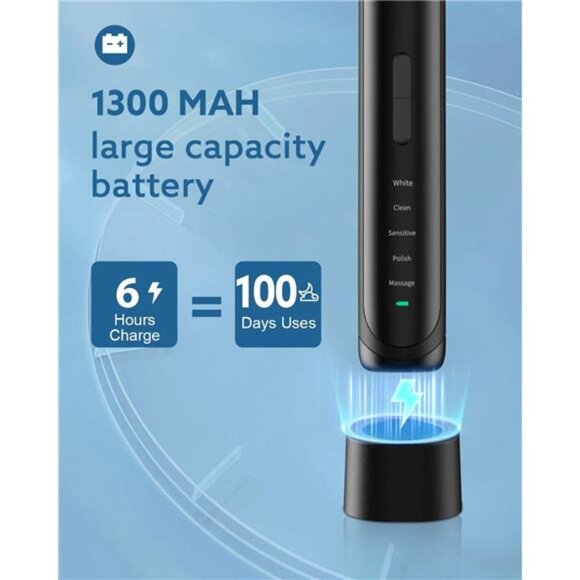 Operan Electric Toothbrush for Adults and Kids Rechargeable Sonic Toothbrush - Picture 5 of 7